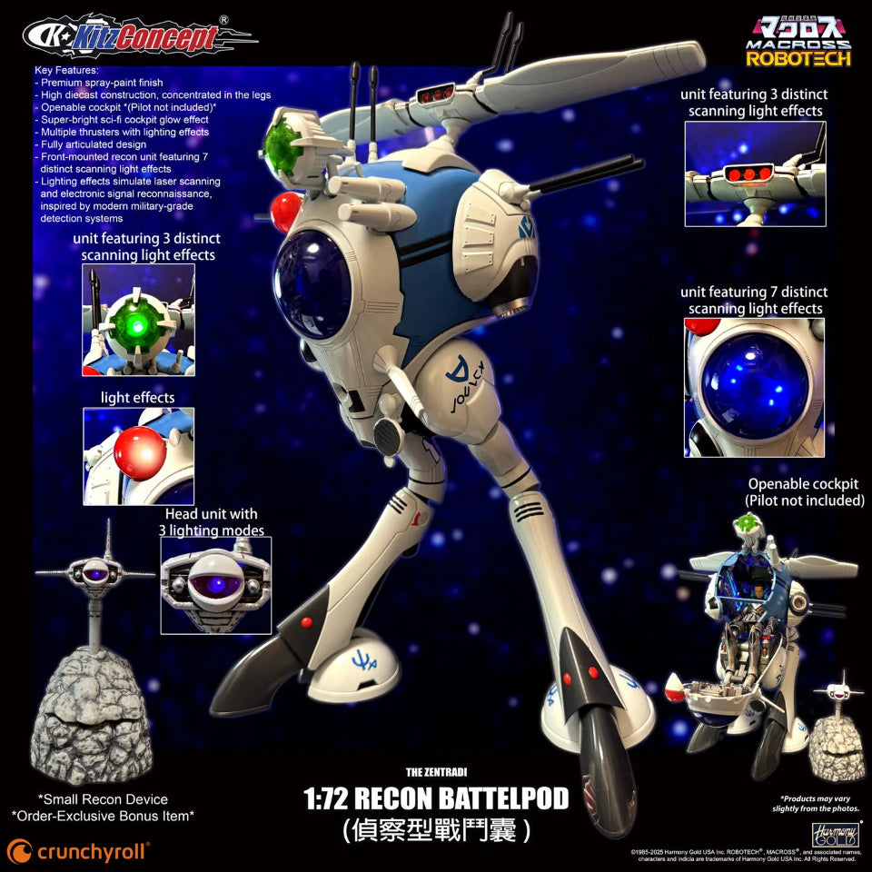 [Preventa] Macross Zentraedi Recon Battle Pod 1/72 Scale Action Figure (With Bonus)