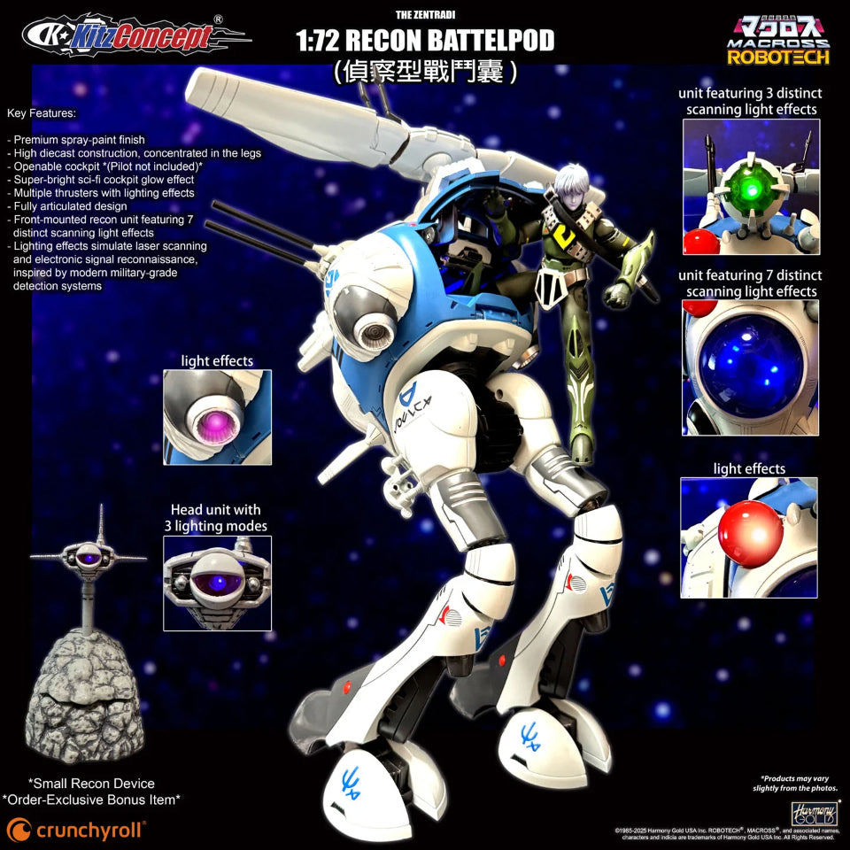 [Preventa] Macross Zentraedi Recon Battle Pod 1/72 Scale Action Figure (With Bonus)