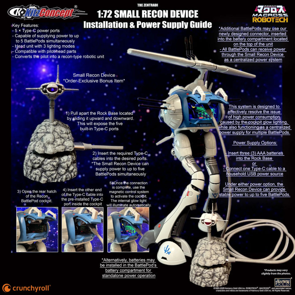 [Preventa] Macross Zentraedi Recon Battle Pod 1/72 Scale Action Figure (With Bonus)