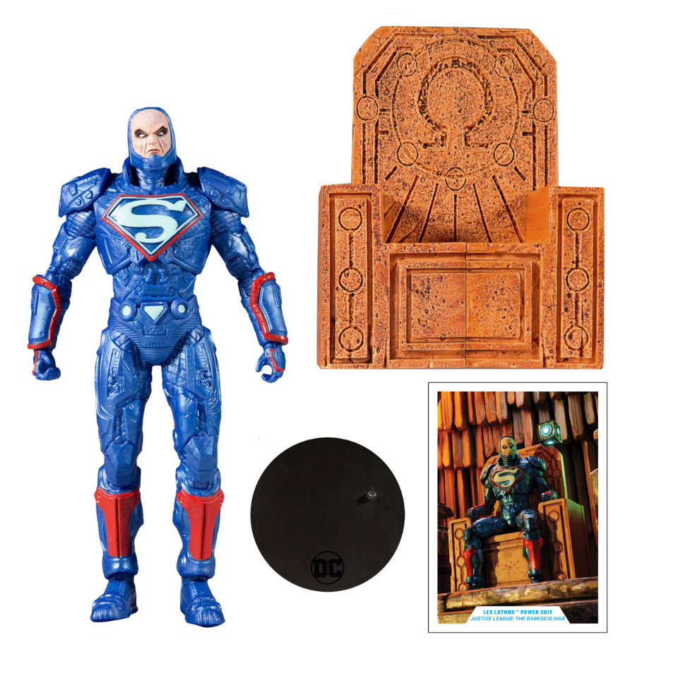 DC Multiverse Lex Luthor w/Blue Power Suit and Throne 7&quot; Figure