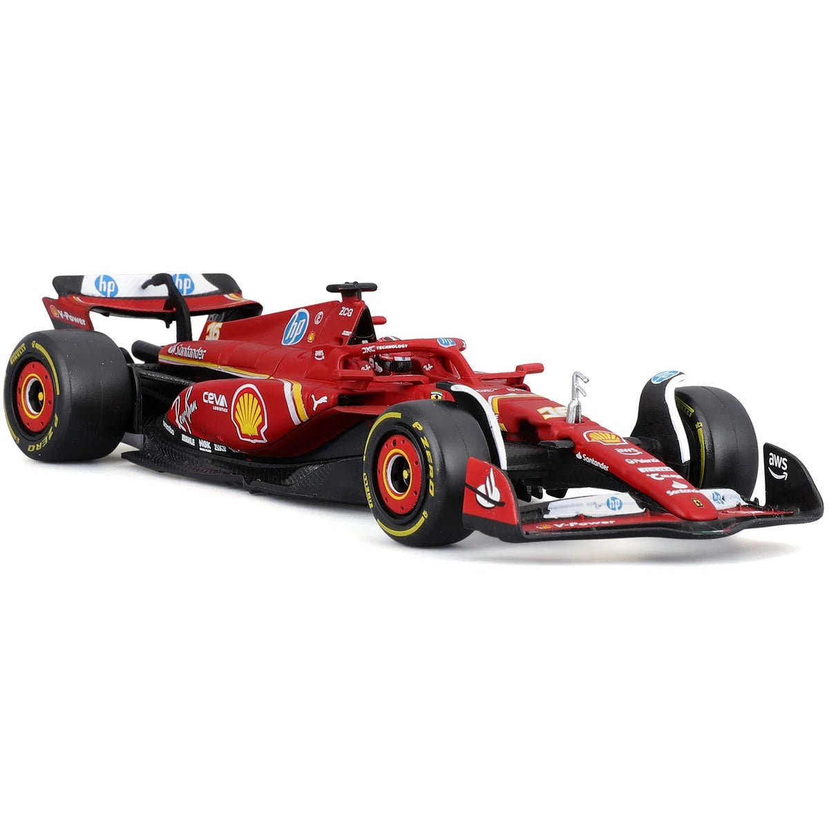 Formula 1 Ferrari SFR SF-24 Charles Leclerc #16 with Helmet (2024) Die-Cast Metal 1:43 Bburago