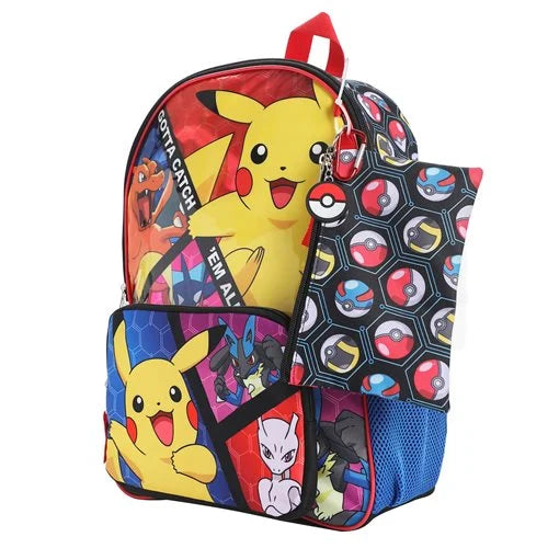 Mochila Pokemon Pikachu Set 5 Piezas