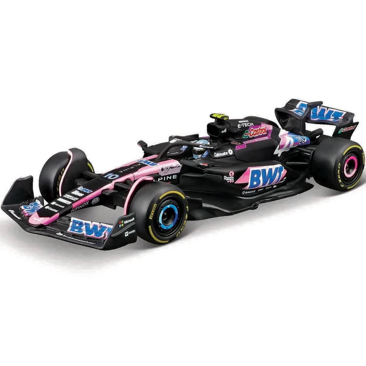 Formula 1 BWT Alpine F1 Team A524 Pierre Gasly #10 with Helmet (2024) Die-Cast Metal 1:43 Bburago