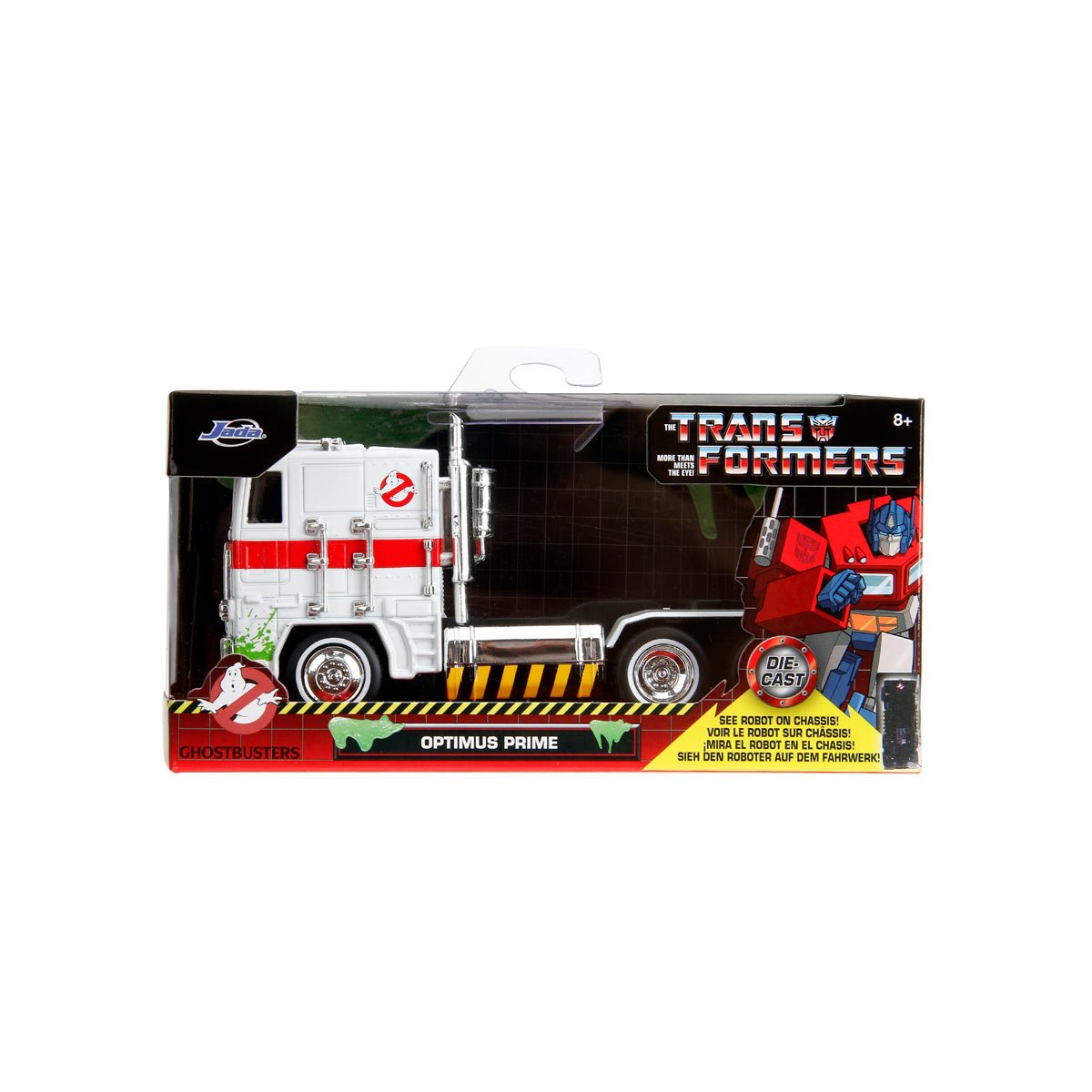 Hollywood Rides Transformers Ghostbusters G1 Optimus Prime Mashup 40th Anniversary 1:32 Scale Die-Cast Metal Vehicle Jada Toys