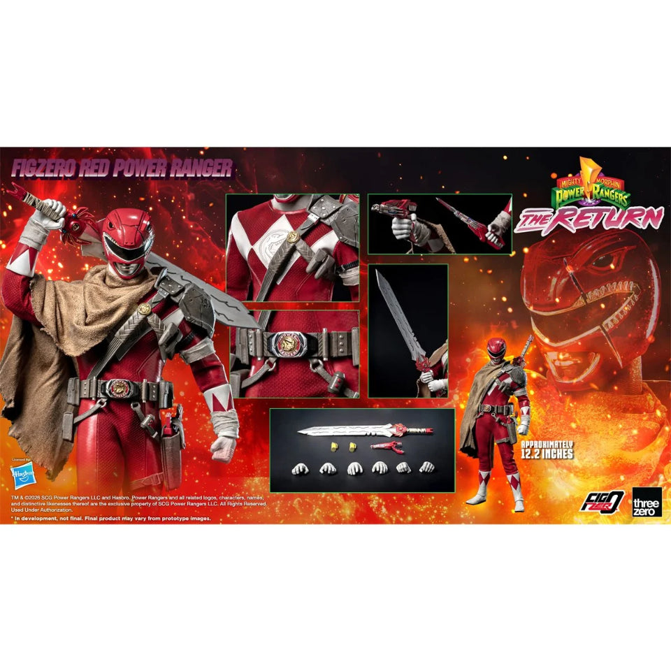 [Preventa]  Mighty Morphin Power Rangers: The Return FigZero Red Ranger FigZero Threezero
