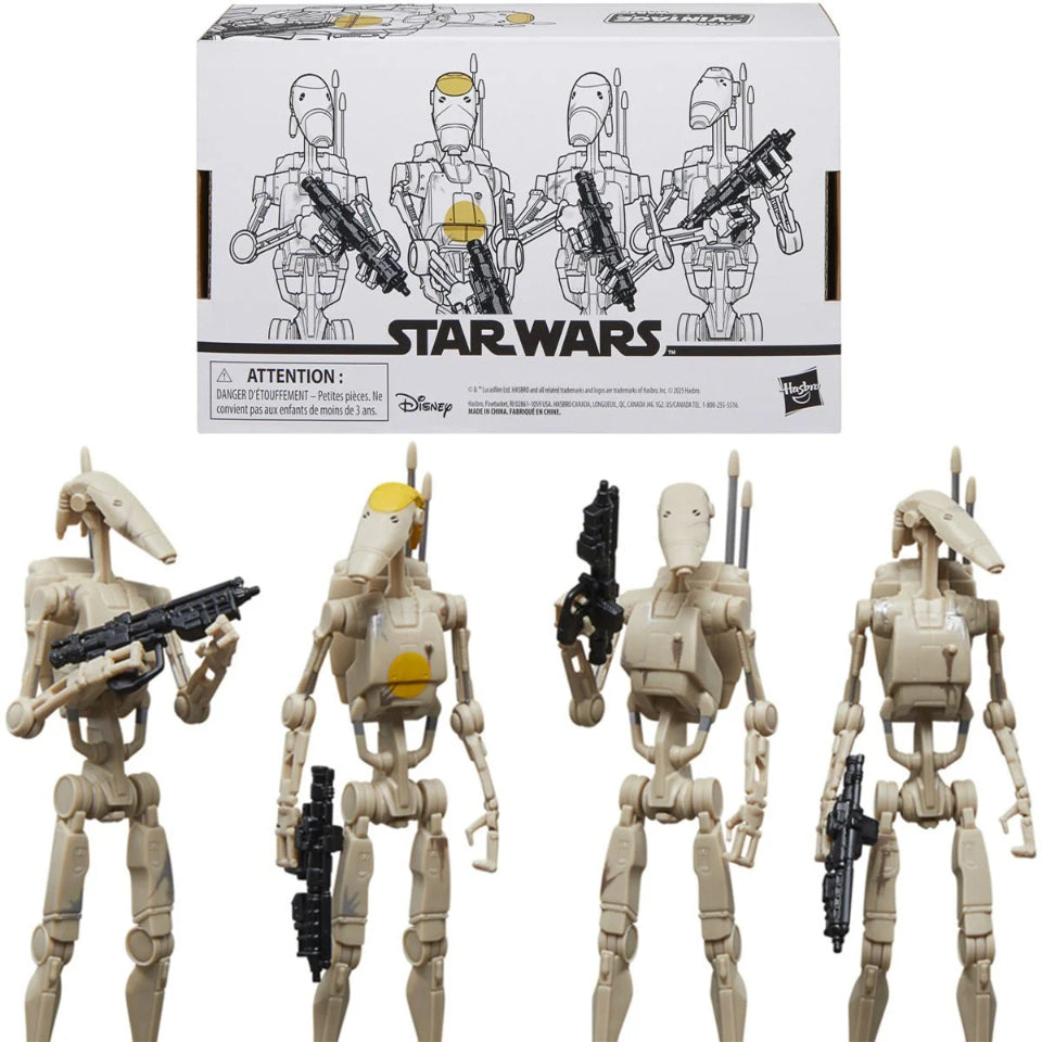 [Preventa] Star Wars The Vintage Collection Battle Droid 3 3/4-Inch Action Figures 4-Pack