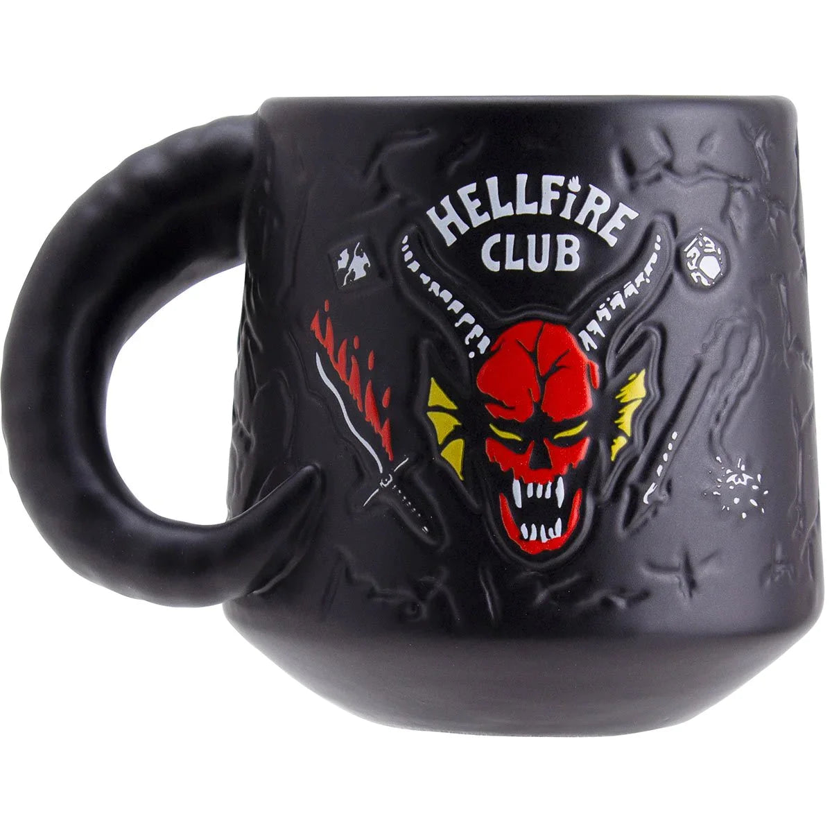 Stranger Things Hellfire Club Demon Embossed 13 oz. Mug (Tazon) - Edición limitada
