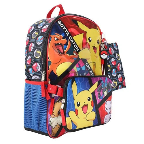 Mochila Pokemon Pikachu Set 5 Piezas