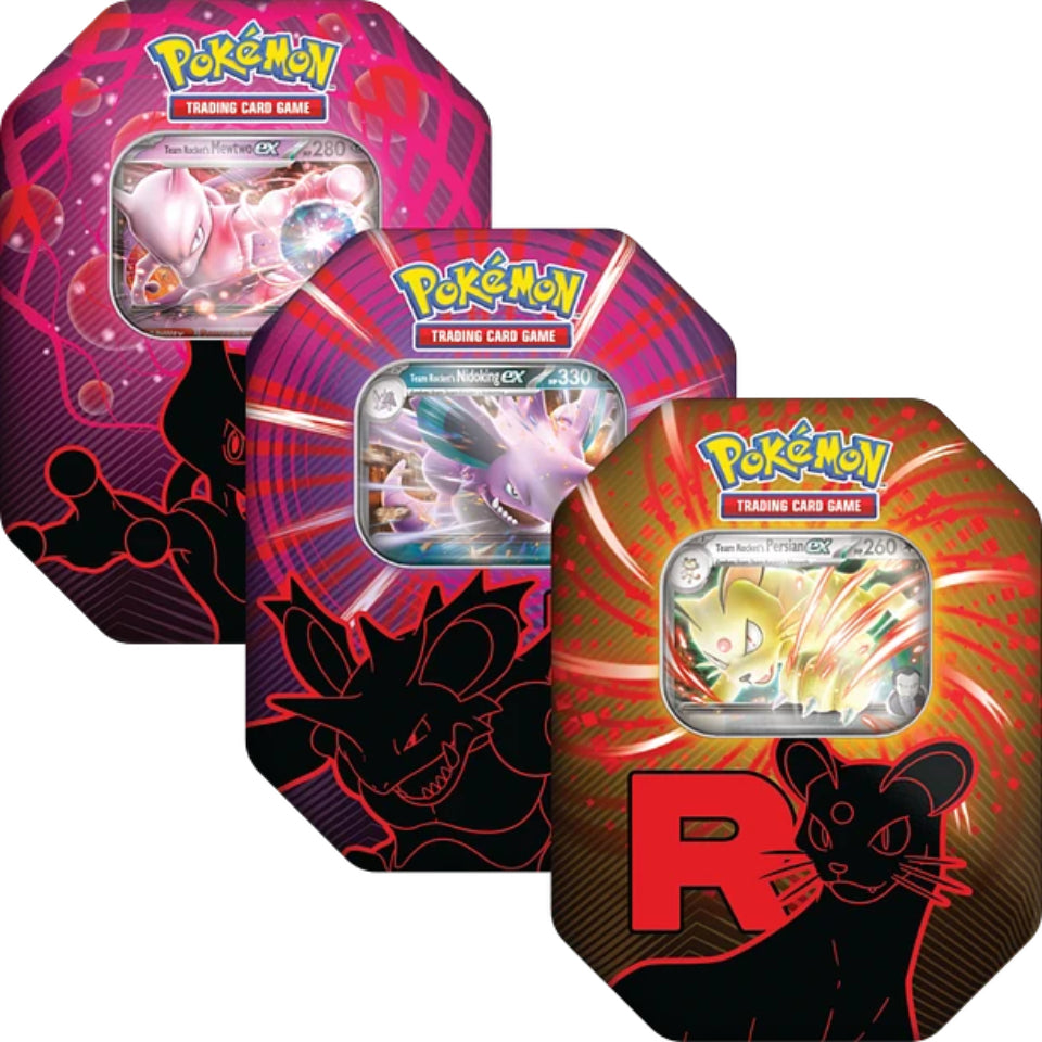 Pokémon TCG: Scarlet &amp; Violet – Team Rocket Tin (ESPAÑOL)