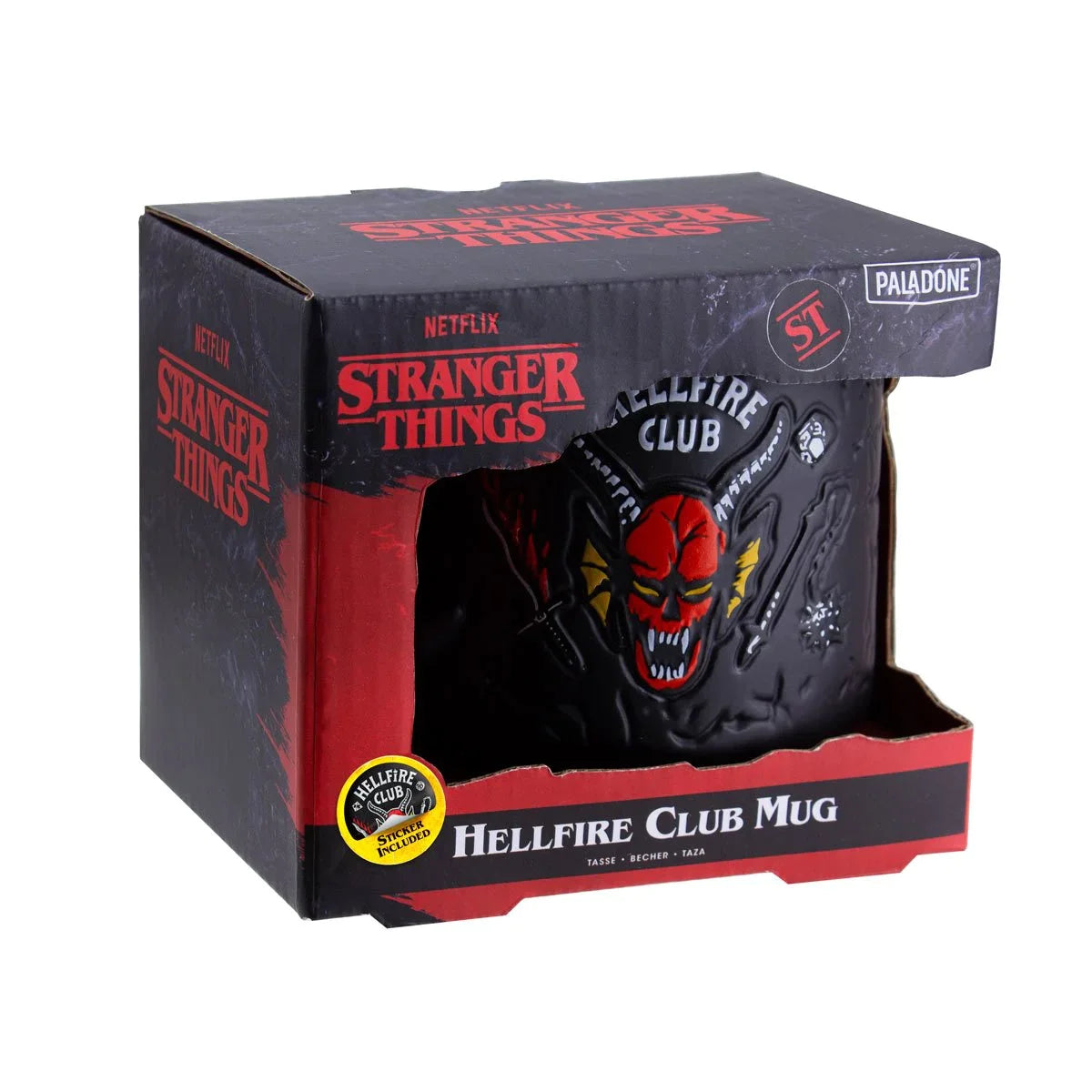 Stranger Things Hellfire Club Demon Embossed 13 oz. Mug (Tazon) - Edición limitada