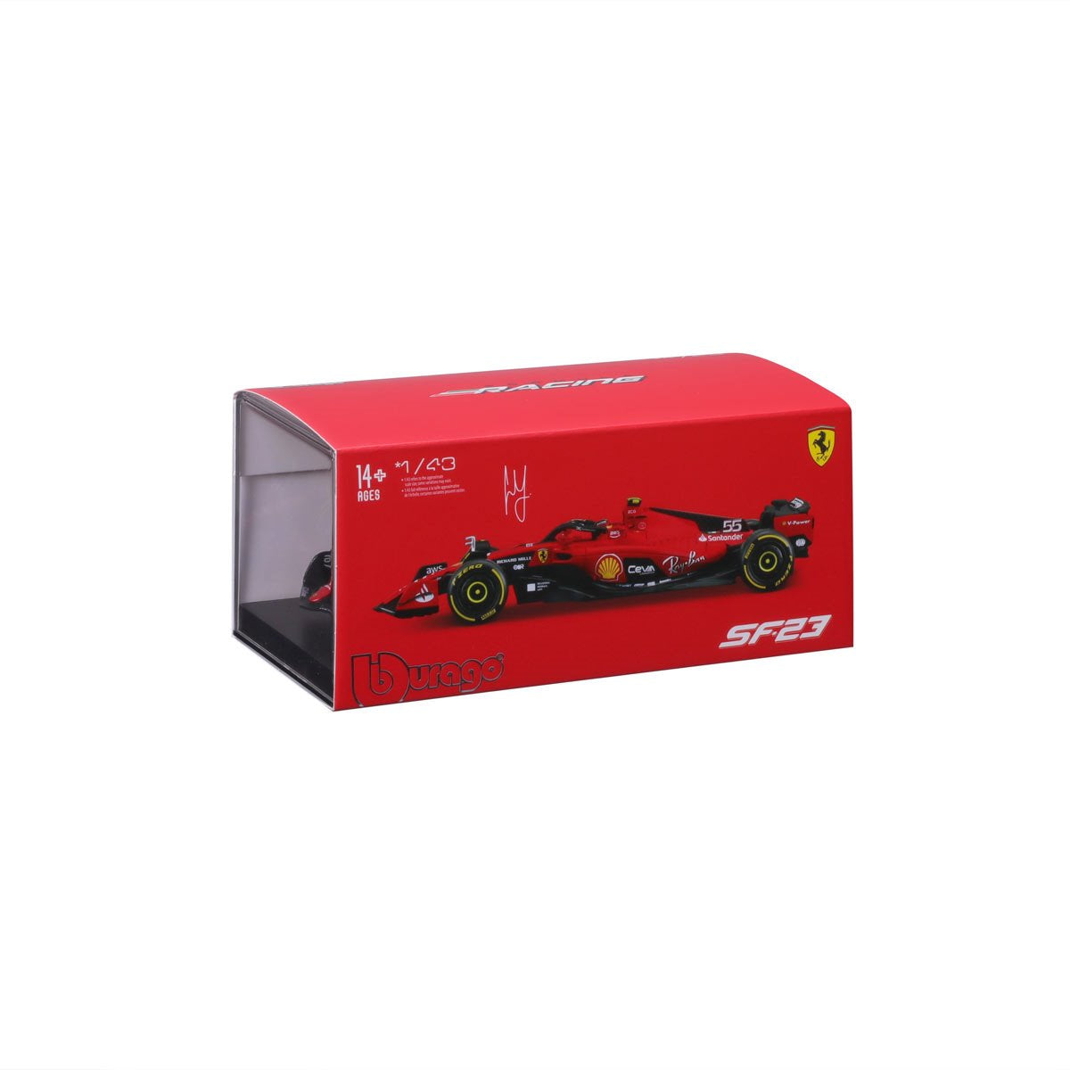 Formula 1 Ferrari SFR SF-23 Carlos Sainz #55 with Helmet (2024) Die-Cast Metal 1:43 Bburago