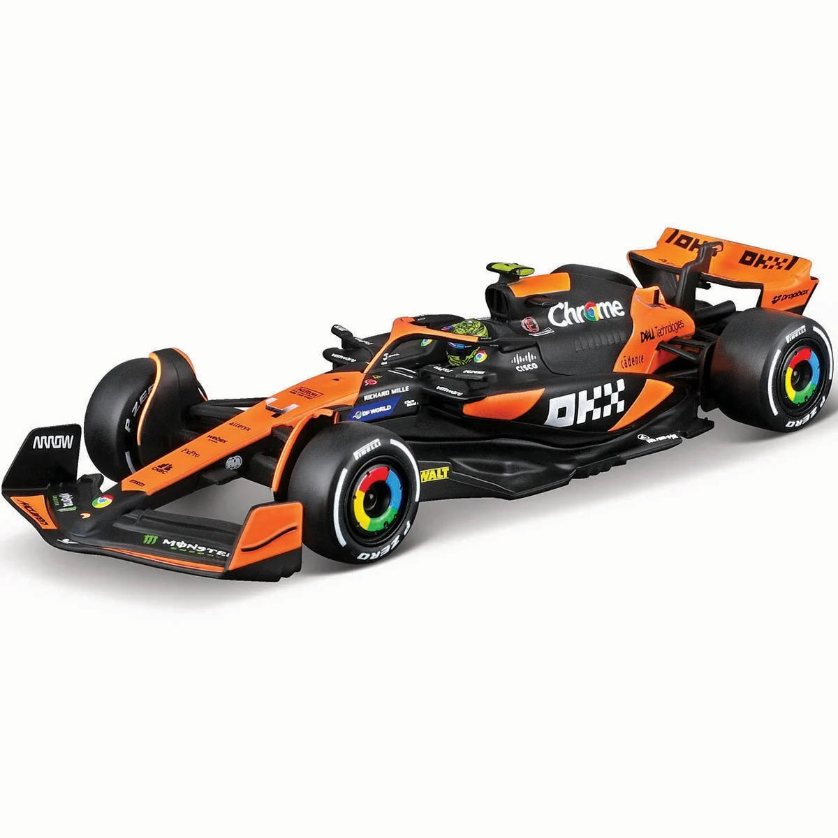 Formula 1 McLaren MCL38 Lando Norris # 4 with Helmet (2024) Die-Cast Metal 1:43 Bburago