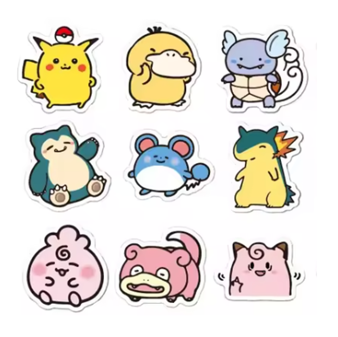 10 Stickers POKEMON Aleatorios motivo Kawaii