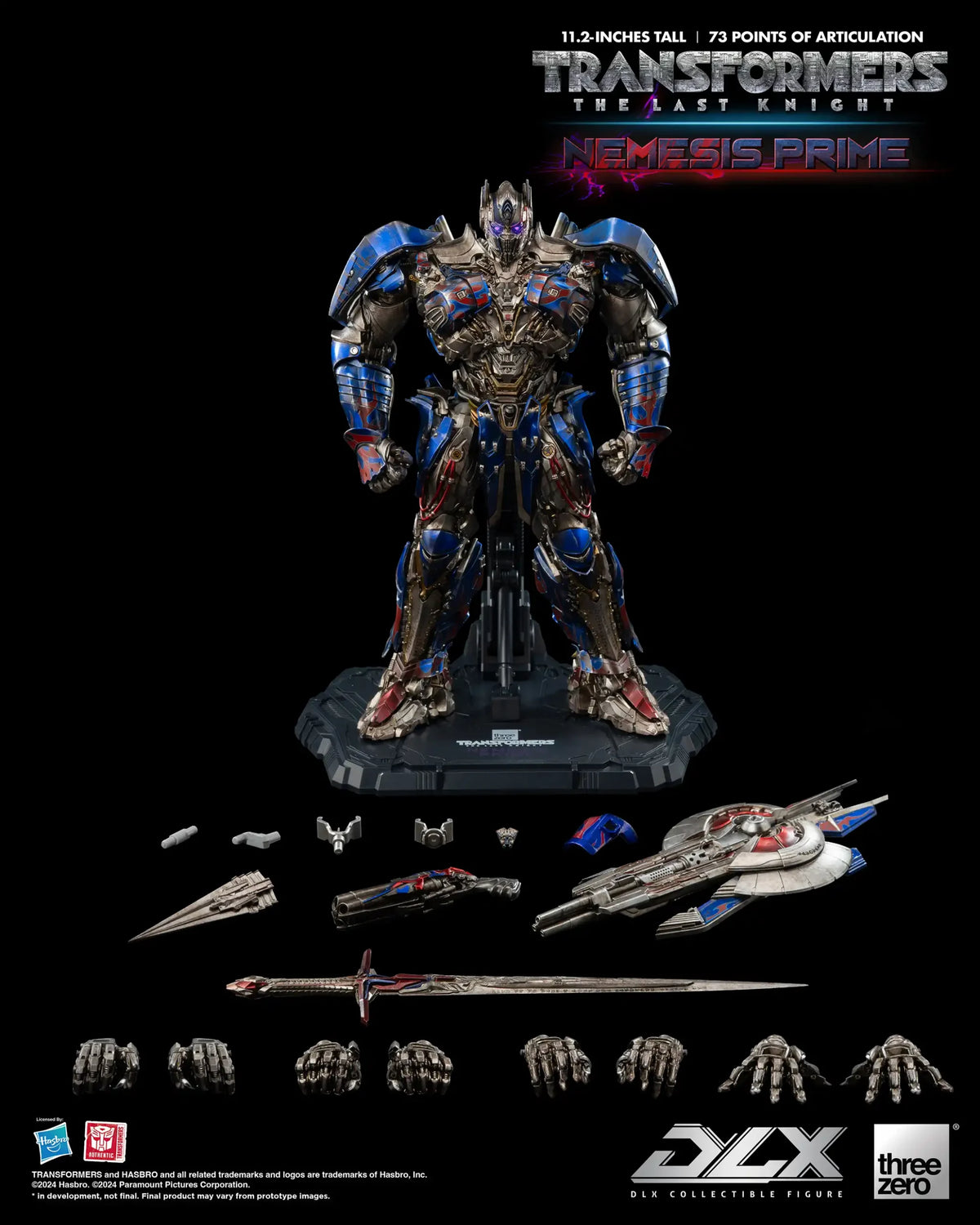 Transformers: The Last Knight Nemesis Prime DLX THREE ZERO