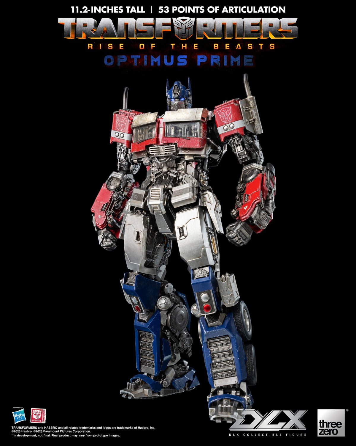 Transformers: Rise of the Beasts Optimus Prime DLX Action Figure  THREE ZERO