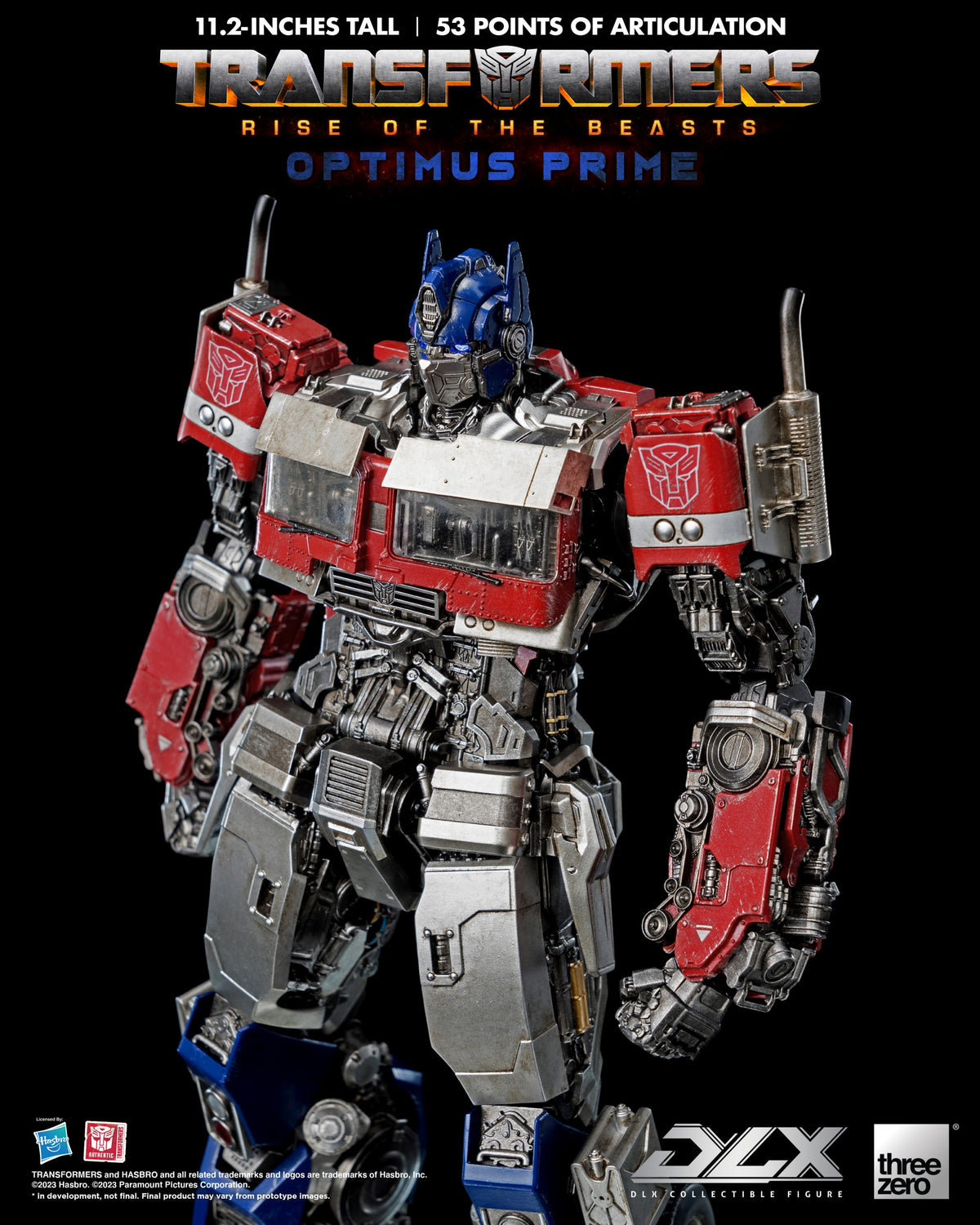 Transformers: Rise of the Beasts Optimus Prime DLX Action Figure  THREE ZERO