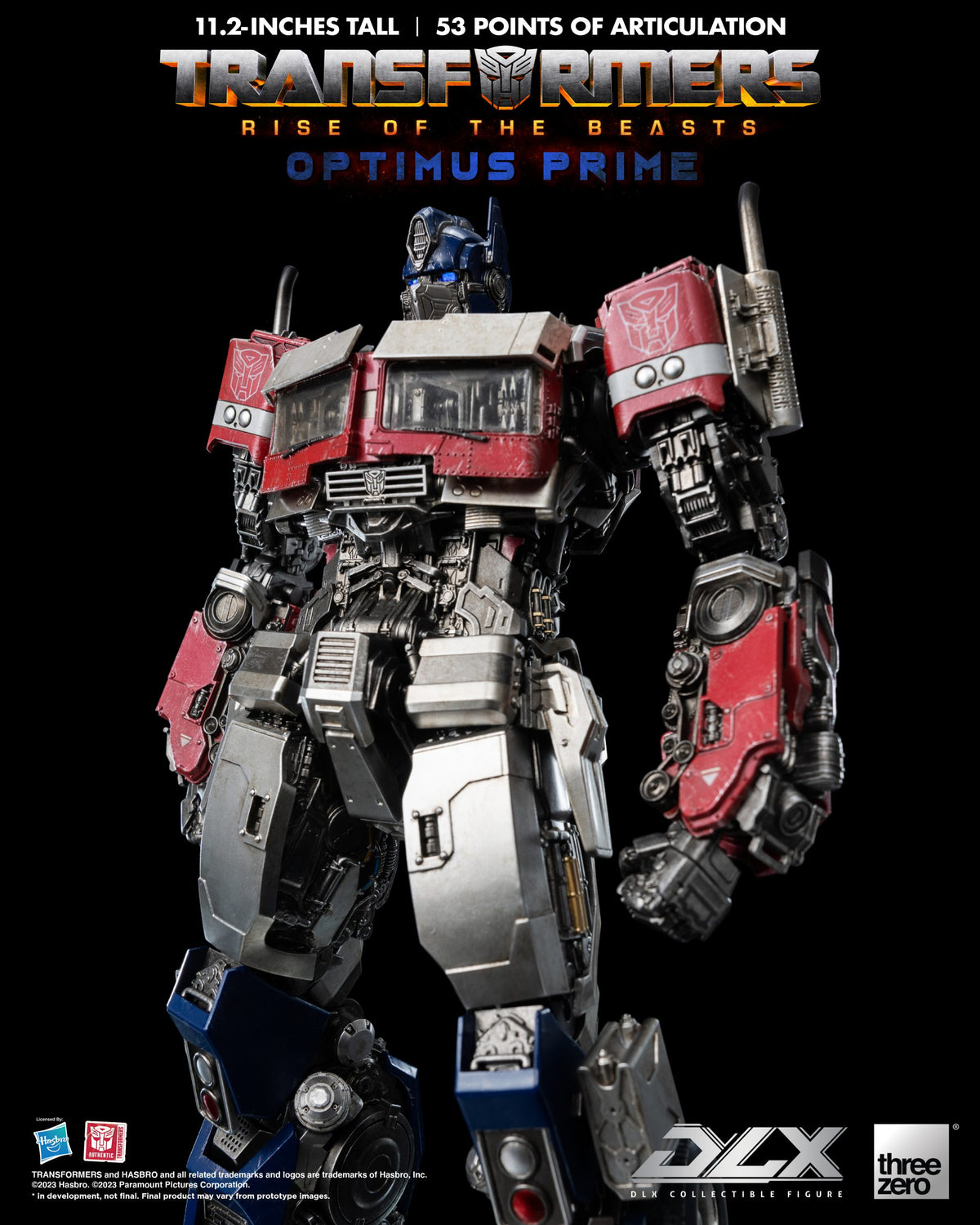 Transformers: Rise of the Beasts Optimus Prime DLX Action Figure  THREE ZERO