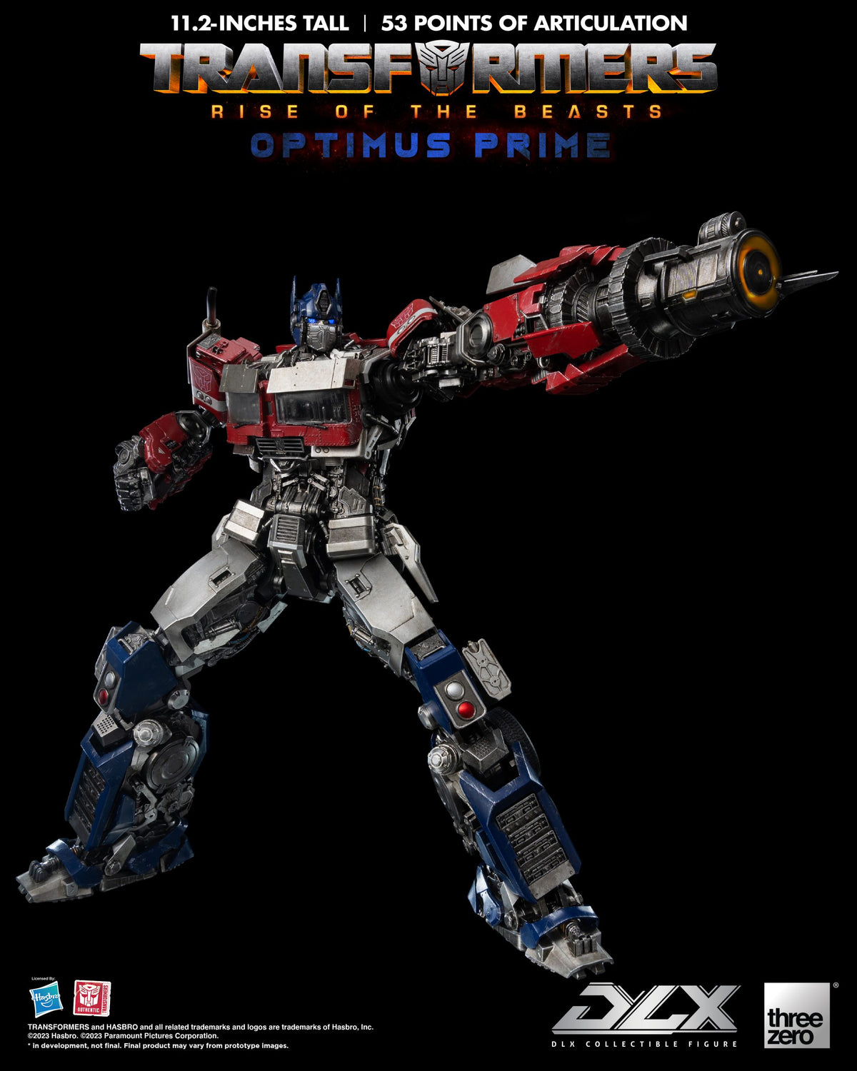 Transformers: Rise of the Beasts Optimus Prime DLX Action Figure  THREE ZERO