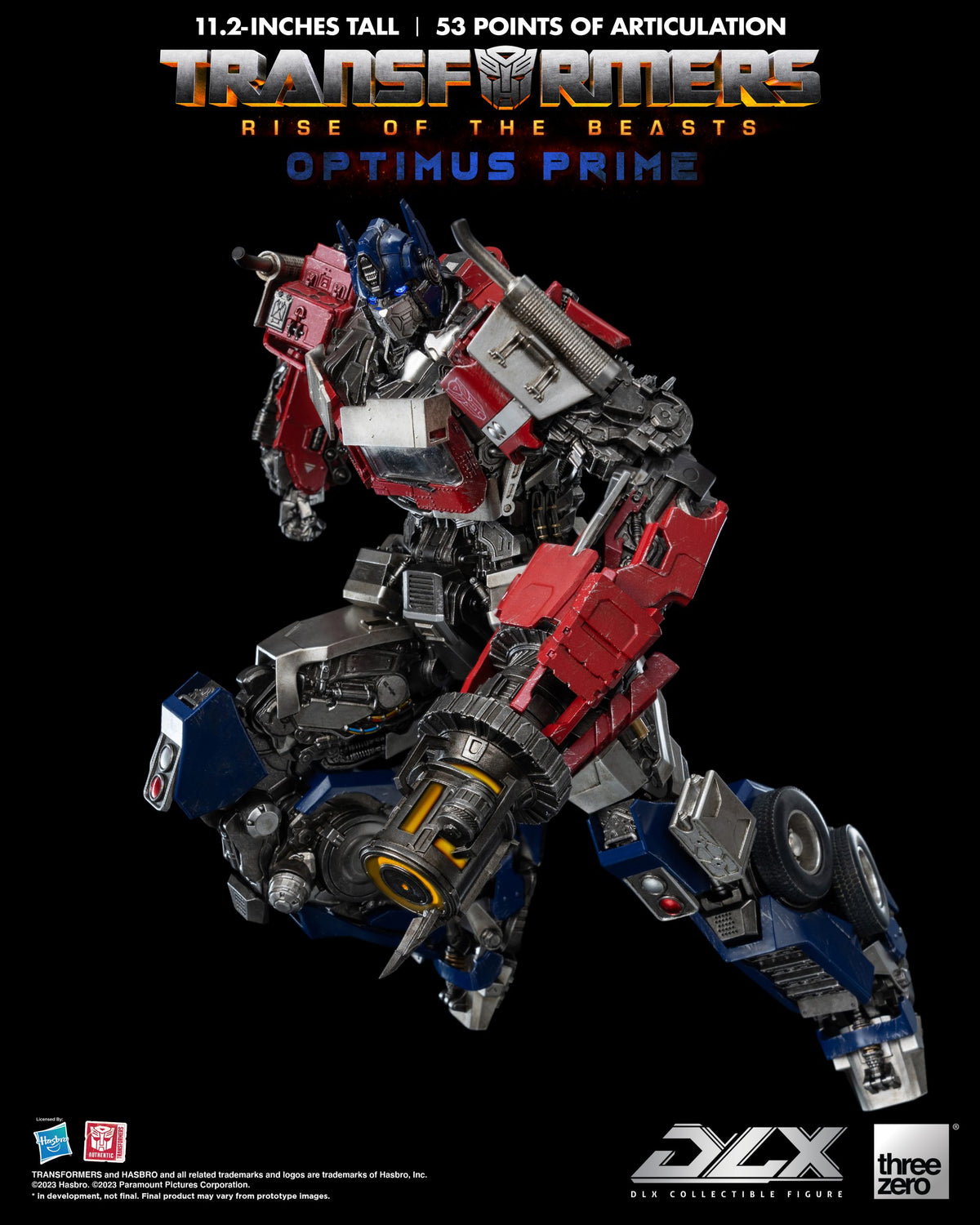 Transformers: Rise of the Beasts Optimus Prime DLX Action Figure  THREE ZERO