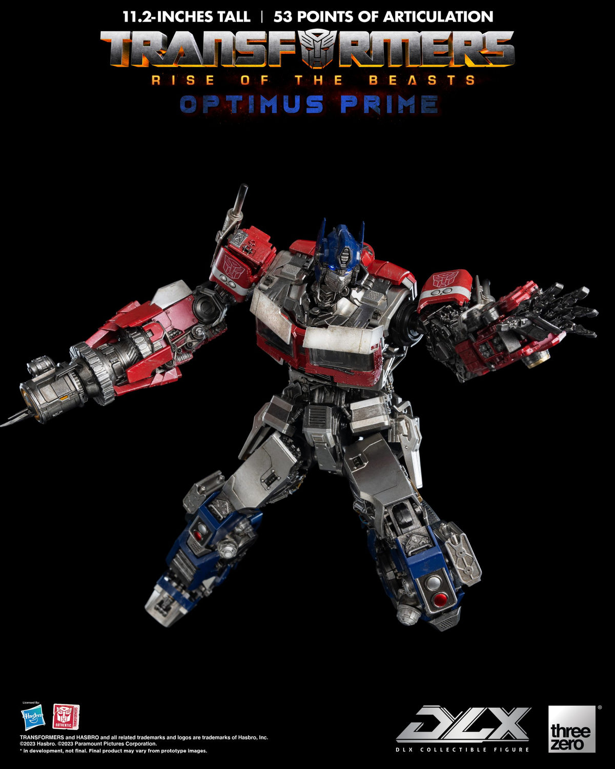 Transformers: Rise of the Beasts Optimus Prime DLX Action Figure  THREE ZERO