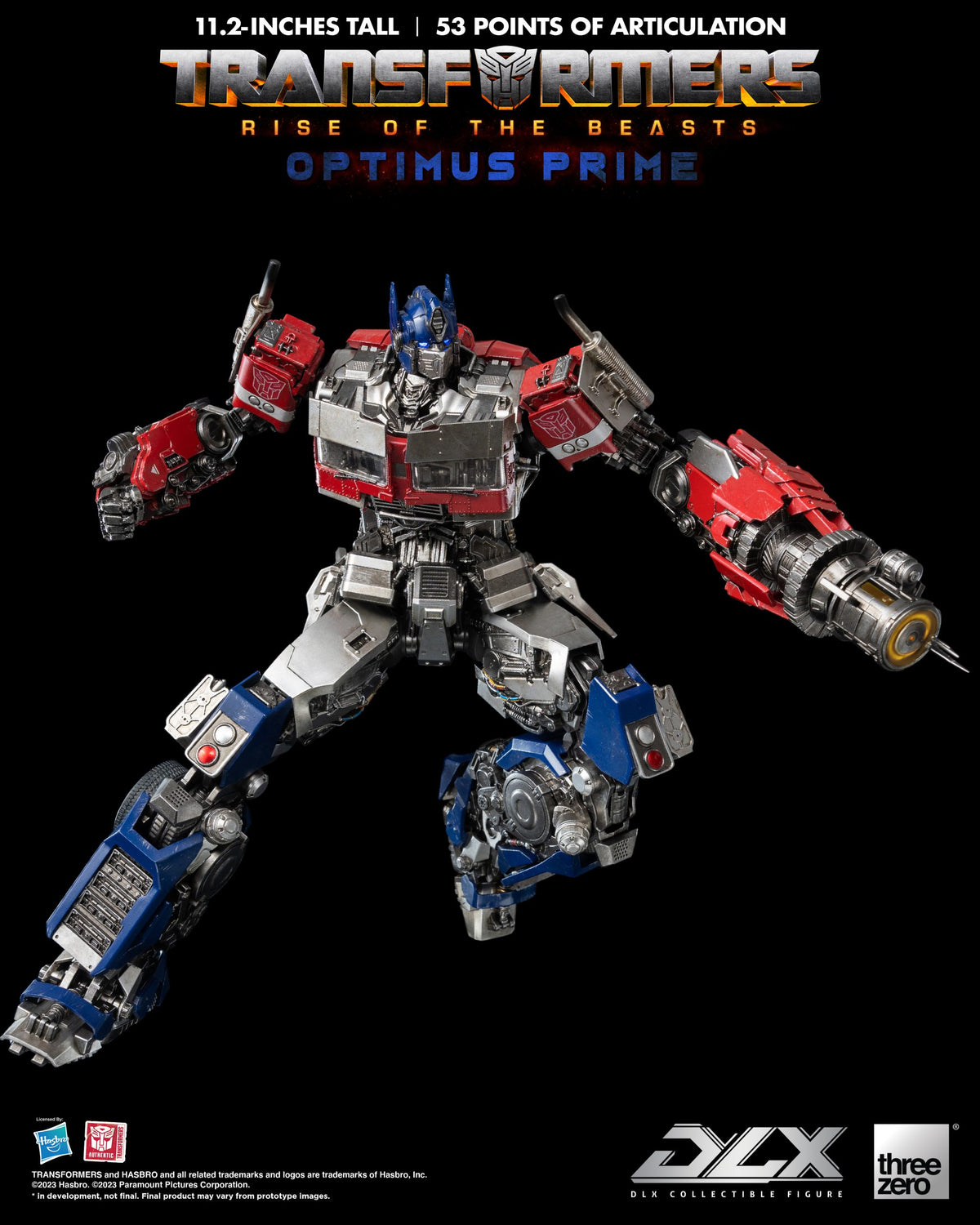 Transformers: Rise of the Beasts Optimus Prime DLX Action Figure  THREE ZERO
