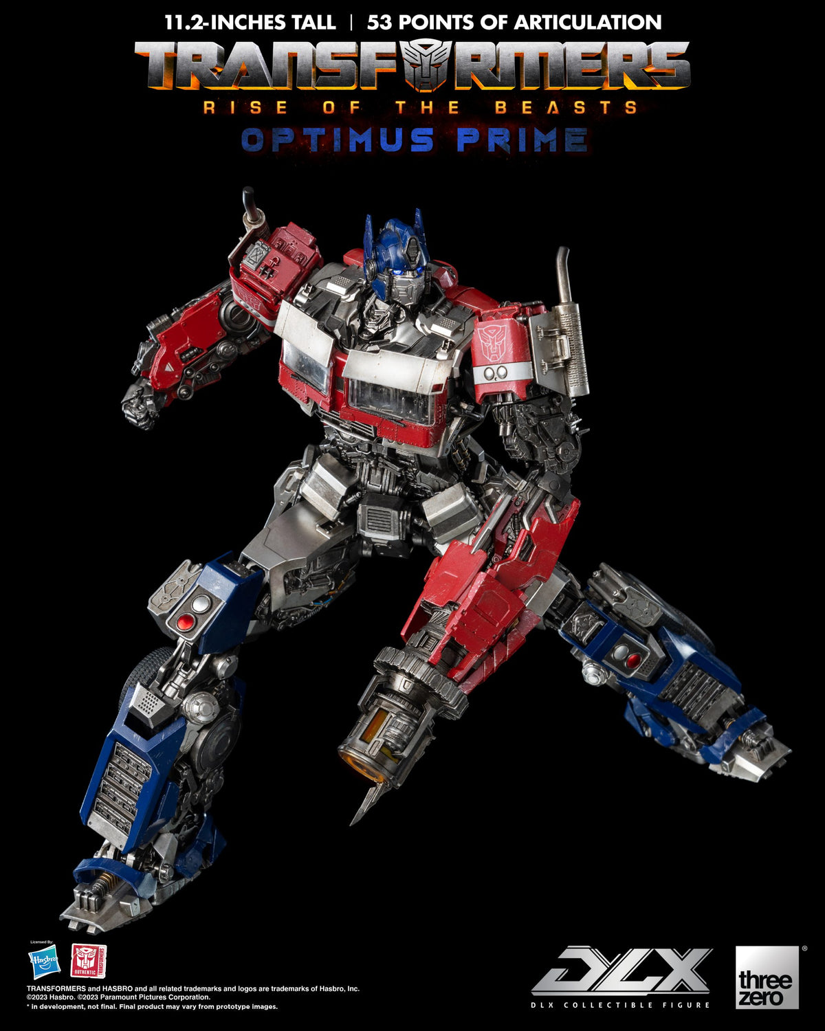 Transformers: Rise of the Beasts Optimus Prime DLX Action Figure  THREE ZERO