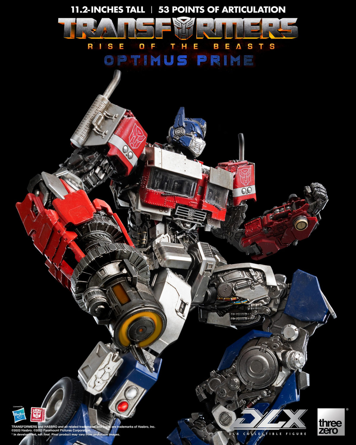 Transformers: Rise of the Beasts Optimus Prime DLX Action Figure  THREE ZERO