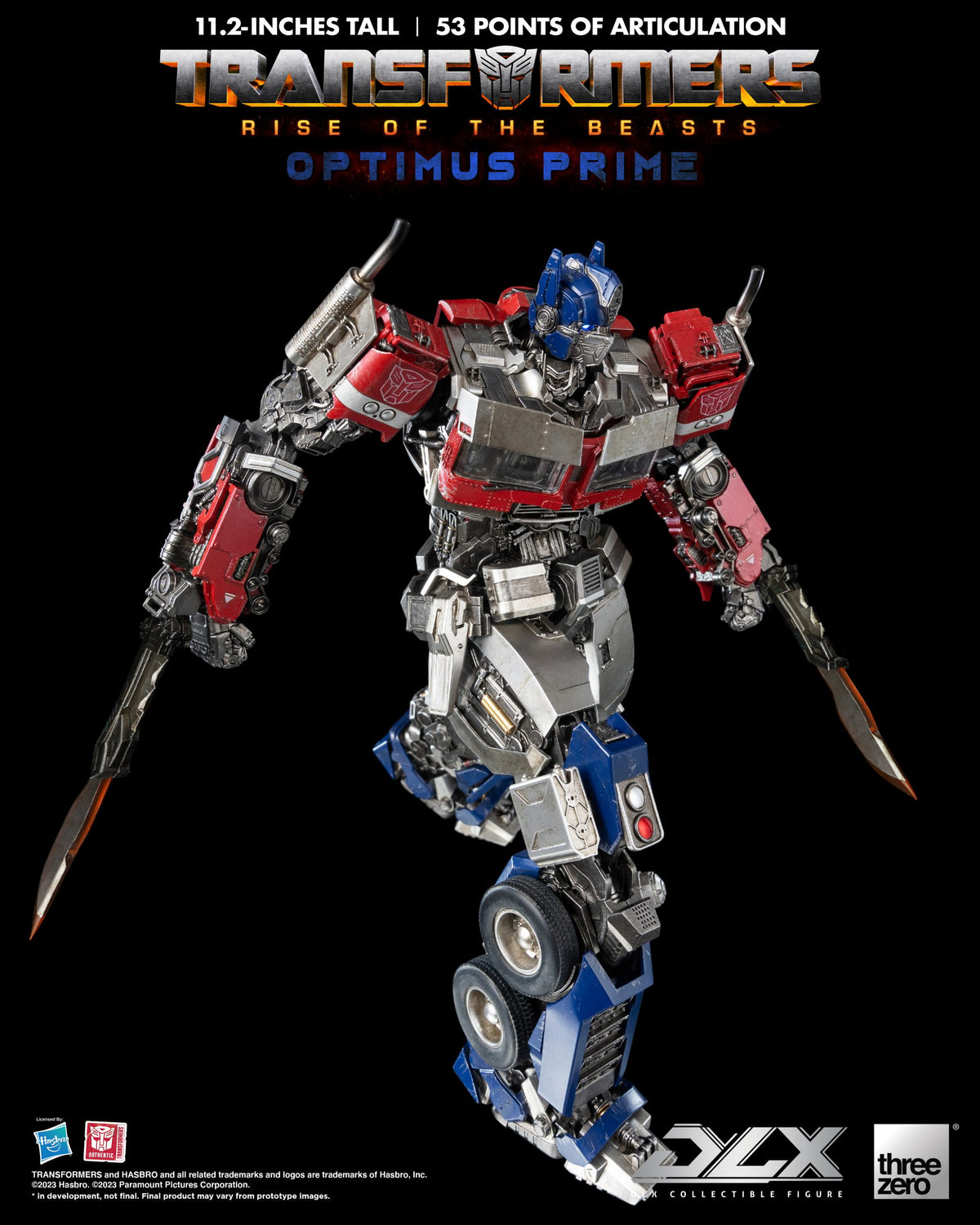 Transformers: Rise of the Beasts Optimus Prime DLX Action Figure  THREE ZERO