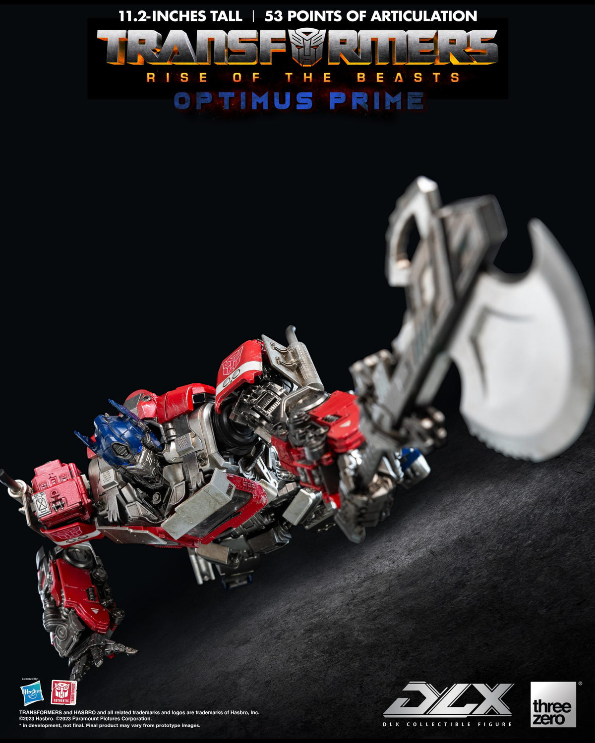 Transformers: Rise of the Beasts Optimus Prime DLX Action Figure  THREE ZERO