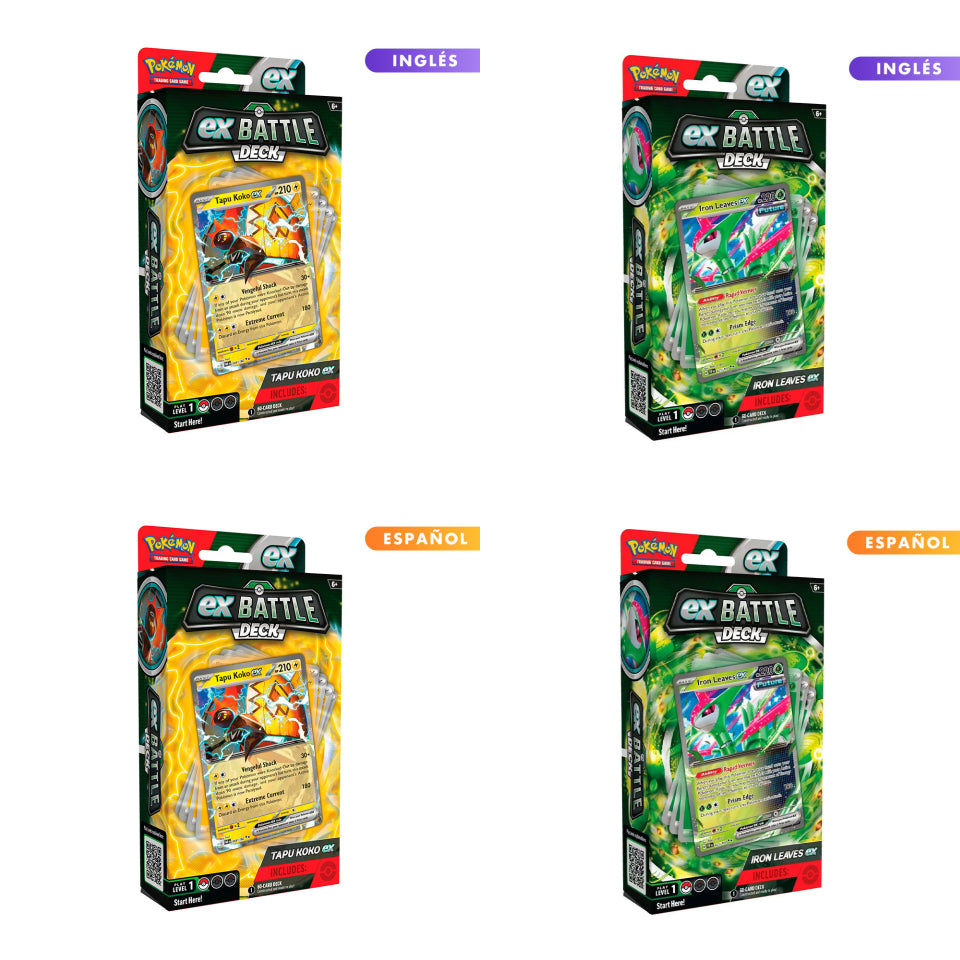 POKÉMON TCG: Battle Deck Tapu Koko Ex/Iron Leaves (Inglés-Español)