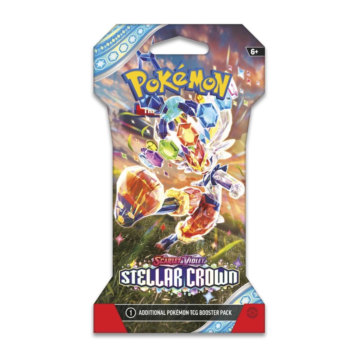 Pokémon TCG: Scarlet &amp; Violet 7 Stellar Crown Sleeved Booster Pack (10 Cards) / Inglés - Español