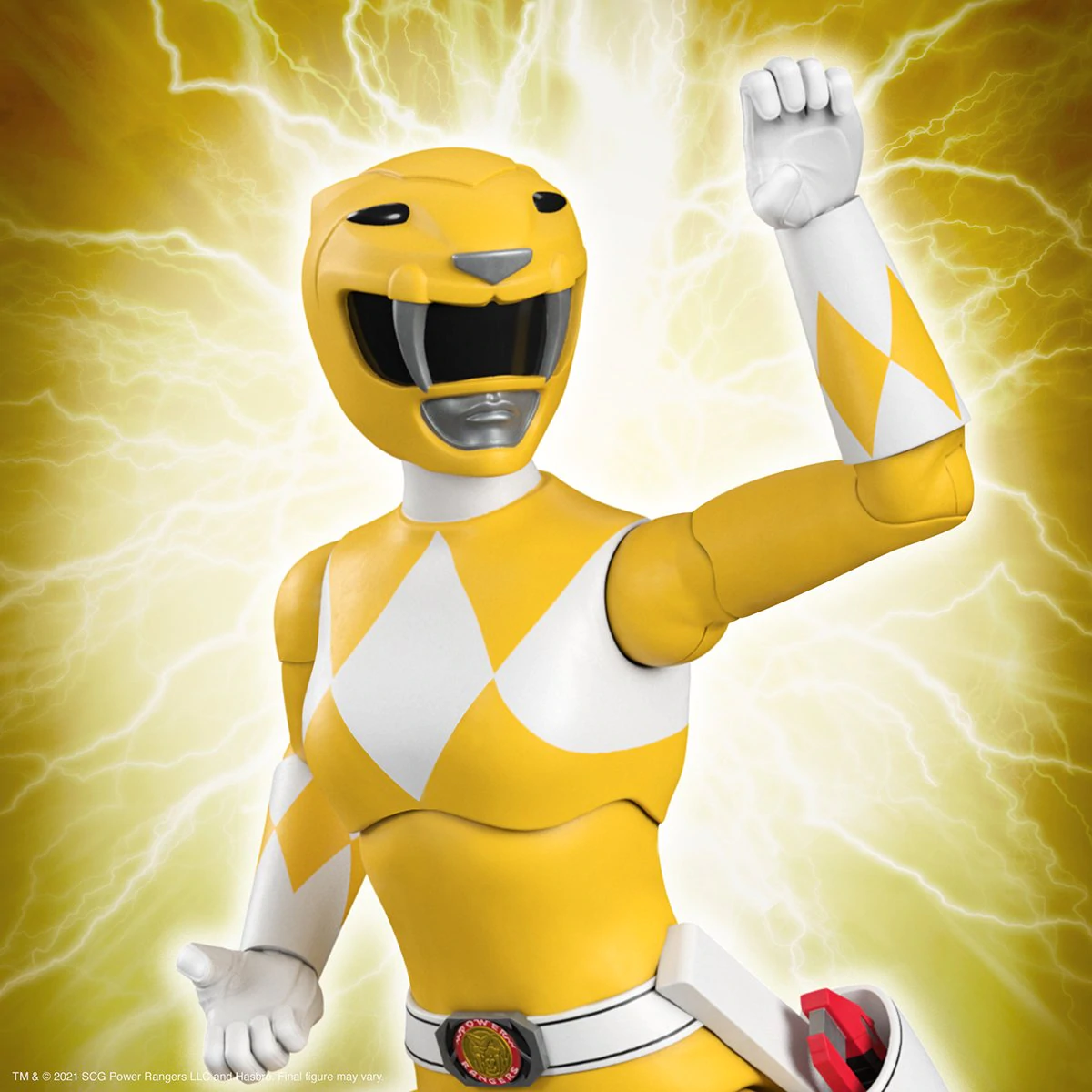 Power Rangers Ultimates Mighty Morphin Yellow Ranger Super 7
