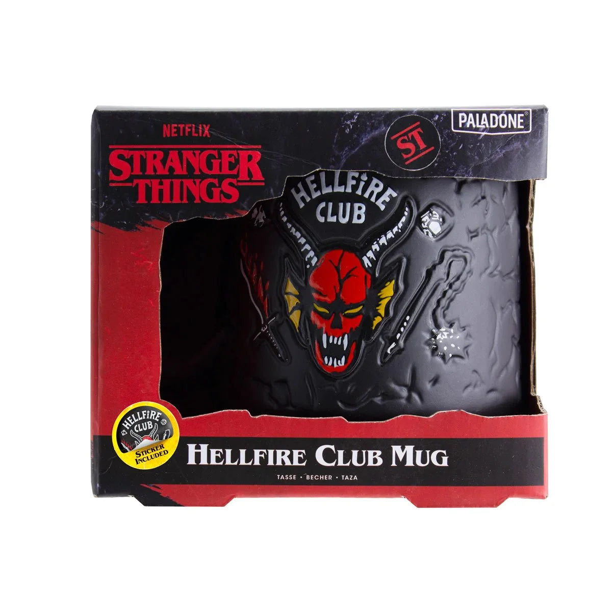 Stranger Things Hellfire Club Demon Embossed 13 oz. Mug (Tazon) - Edición limitada