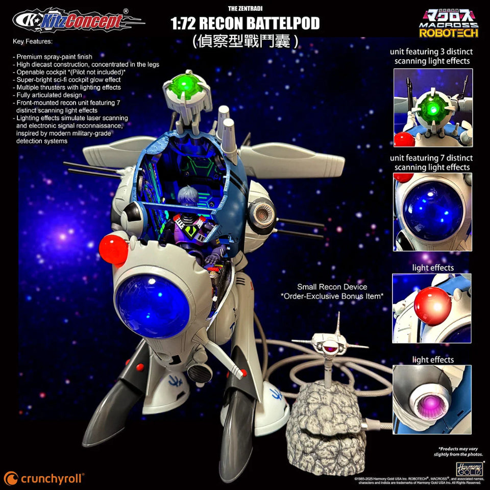 [Preventa] Macross Zentraedi Recon Battle Pod 1/72 Scale Action Figure (With Bonus)