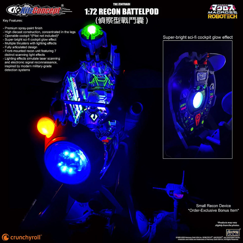 [Preventa] Macross Zentraedi Recon Battle Pod 1/72 Scale Action Figure (With Bonus)