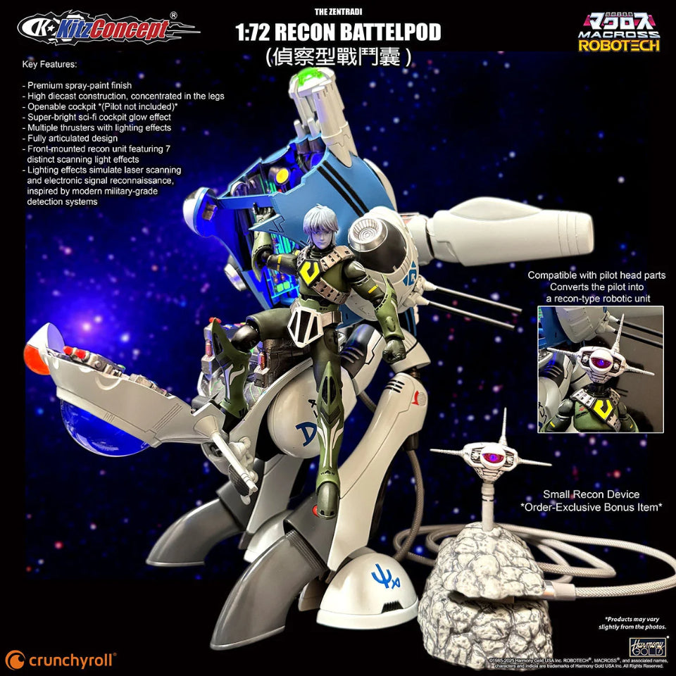 [Preventa] Macross Zentraedi Recon Battle Pod 1/72 Scale Action Figure (With Bonus)
