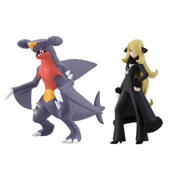 Pokemon Scale World: Sinnoh Region Cynthia &amp; Garchomp CANDY TOY