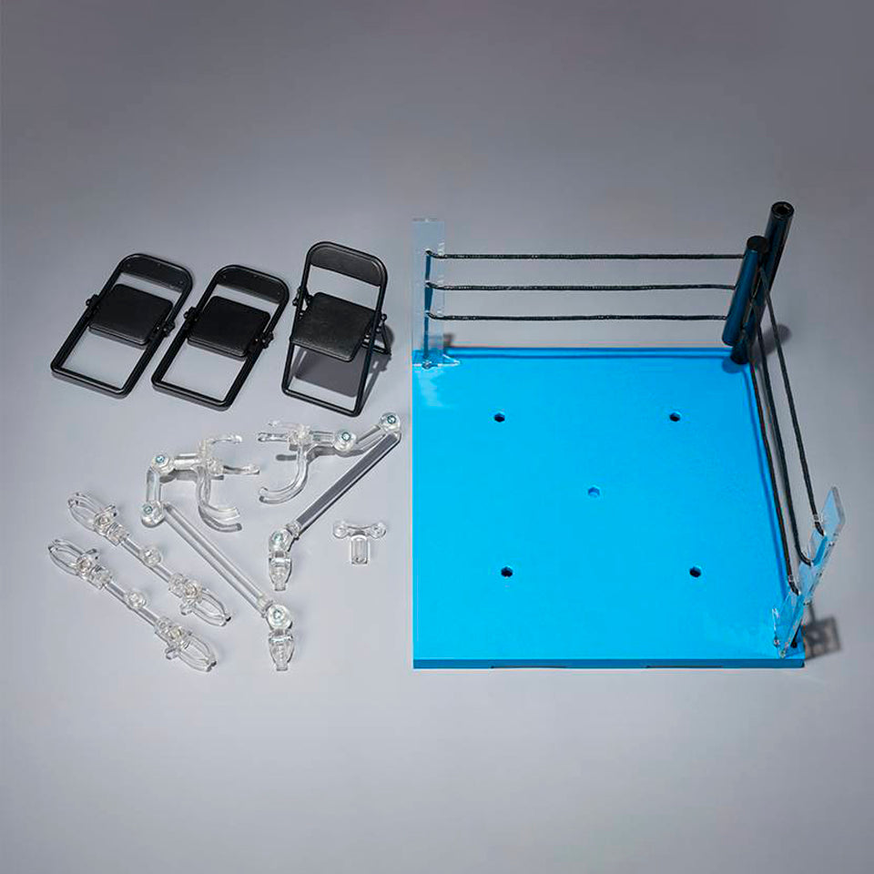 [Preventa] KinnikuMan Tamashii Stage: ACT Ring Corner &amp; Folding Chair set (Neutral Ver.) for S.H.Figuarts