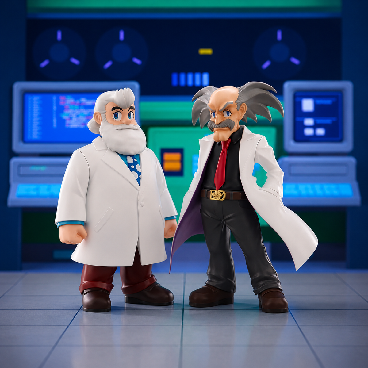 [Preventa] Mega Man 11 Dr. Wily &amp; Dr. Light Oshi Works Statue Kotobukiya