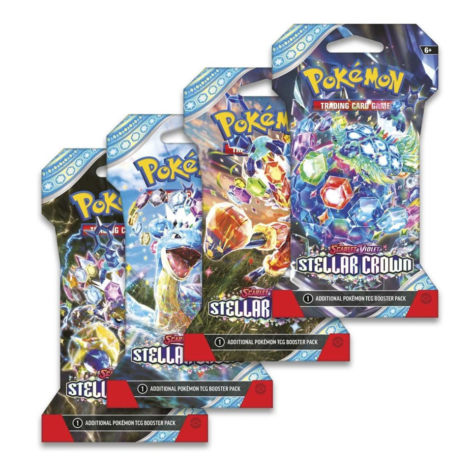 Pokémon TCG: Scarlet &amp; Violet 7 Stellar Crown Sleeved Booster Pack (10 Cards) / Inglés - Español