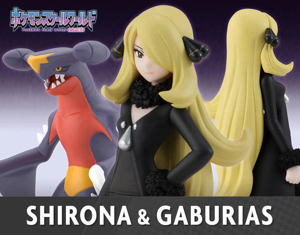 Pokemon Scale World: Sinnoh Region Cynthia &amp; Garchomp CANDY TOY