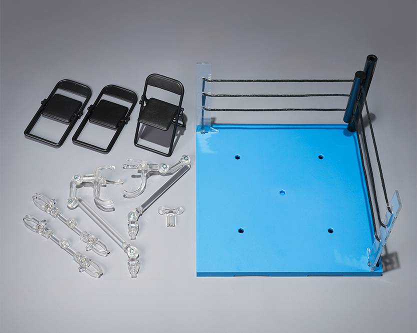 [Preventa] KinnikuMan Tamashii Stage: ACT Ring Corner &amp; Folding Chair set (Neutral Ver.) for S.H.Figuarts