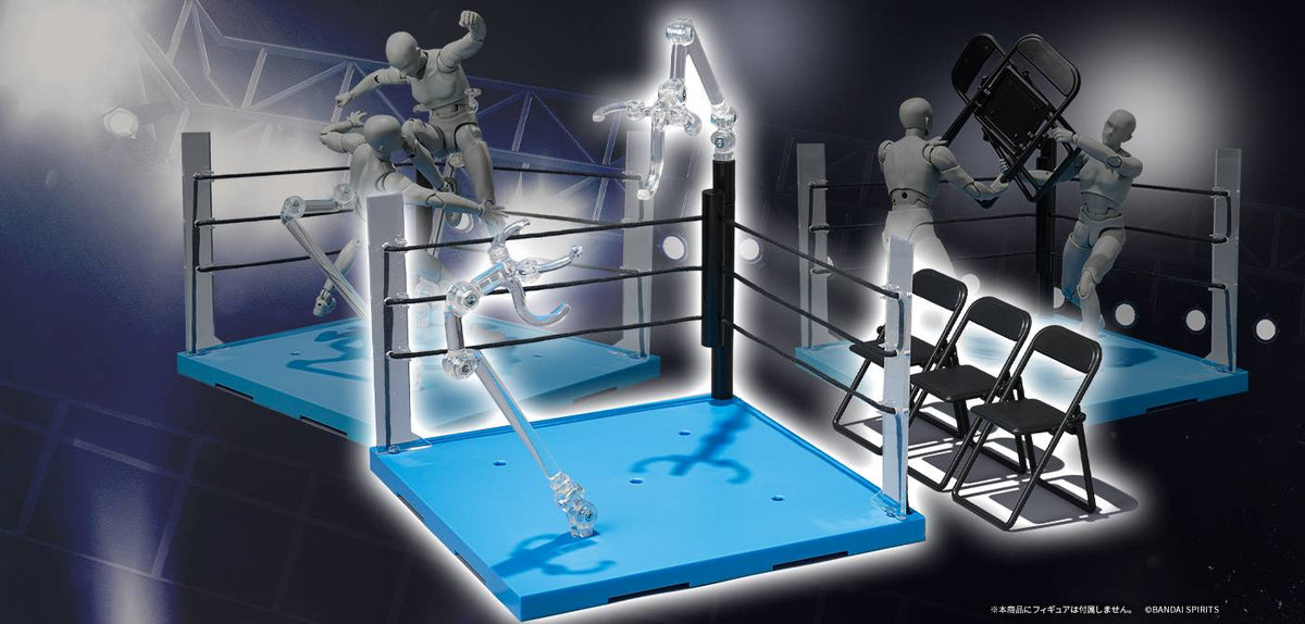 [Preventa] KinnikuMan Tamashii Stage: ACT Ring Corner &amp; Folding Chair set (Neutral Ver.) for S.H.Figuarts