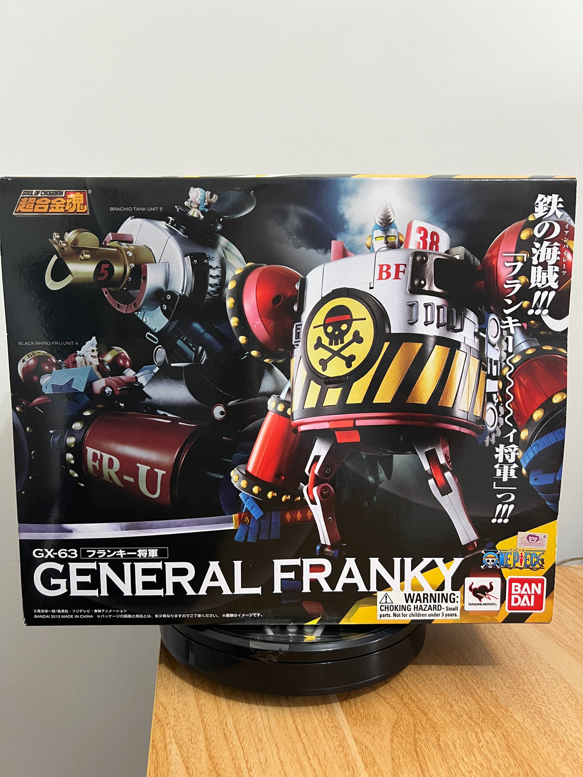 One Piece Soul of Chogokin General Franky GX-63 Bandai (caja con detalles)
