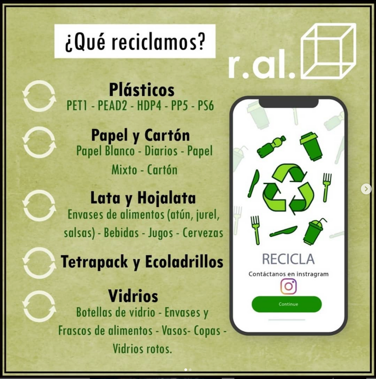 Aporte a @ReciclajeAlCubo