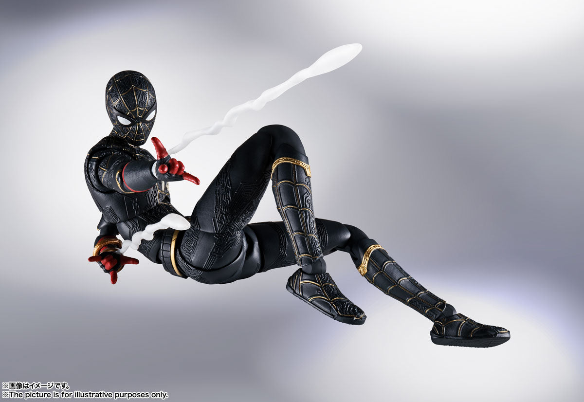 Spider-Man No Way Home SPIDER-MAN BLACK AND GOLD SUIT S.H.Figuarts