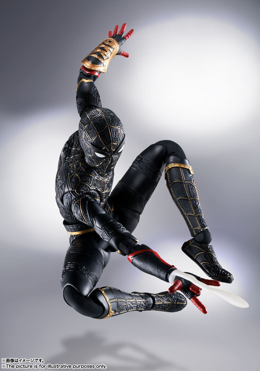 Spider-Man No Way Home SPIDER-MAN BLACK AND GOLD SUIT S.H.Figuarts