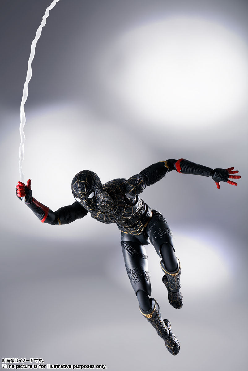 Spider-Man No Way Home SPIDER-MAN BLACK AND GOLD SUIT S.H.Figuarts