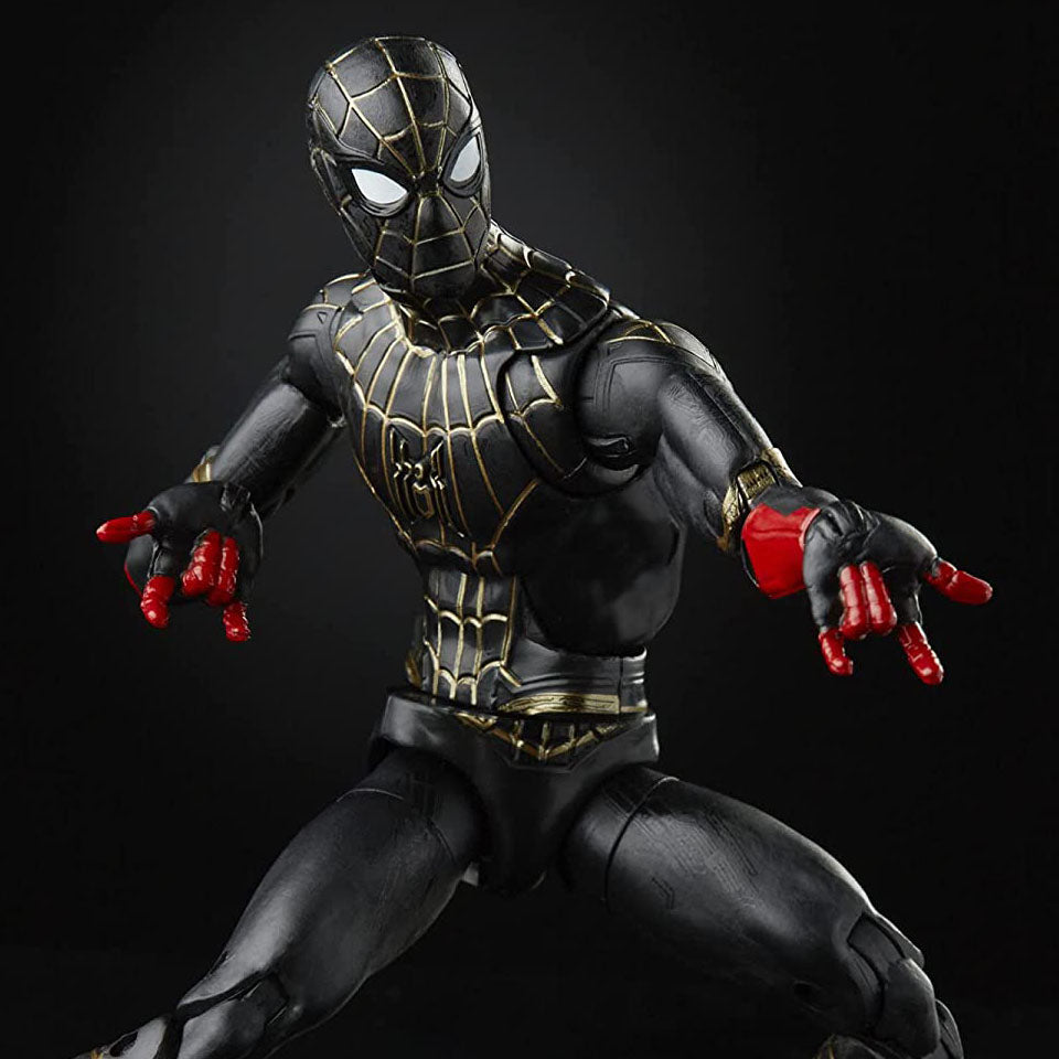 Spider-Man No Way Home SPIDER-MAN BLACK AND GOLD SUIT Marvel Legends